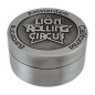 Preview: Lion Rolling Circus Worldwide 3-Part Grinder Ø 50mm Silber Zink 1