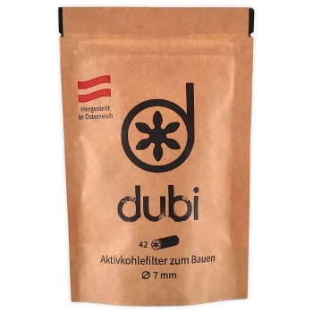 Dubi Aktivkohlefilter Slim Ø7mm 42 Stück Activ Tips 1