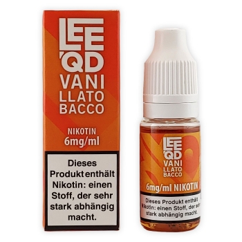 LEEQD Tabak Vanilla 10ml Liquid E-Zigarette 6mg Nikotin 1