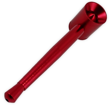 Metall Pfeife Spezialkopf 9,5cm Farbe Rot 3-teilig 2