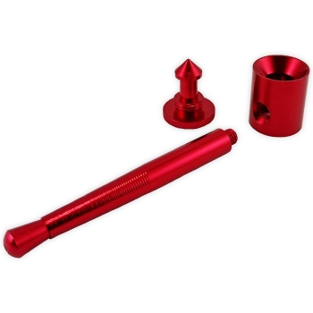Metall Pfeife Spezialkopf 9,5cm Farbe Rot 3-teilig 4