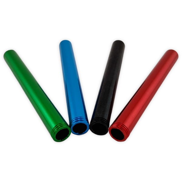 Acrylbong Chillum mit Endgewinde 8cm Alu-Rohr verschiedene Farben 2