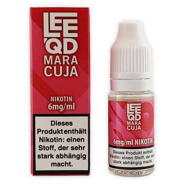 LEEQD Fruits Maracuja 10ml Liquid E-Zigarette 6mg Nikotin 1