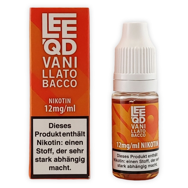 LEEQD Tabak Vanilla 10ml Liquid E-Zigarette 12mg Nikotin 1