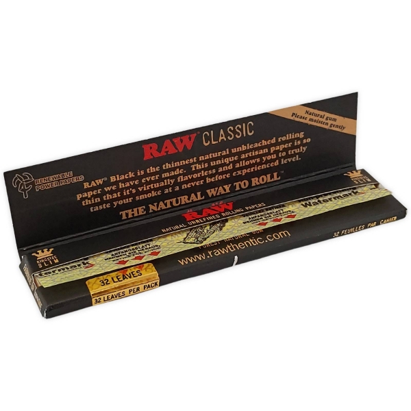 RAW Longpaper Classic Black King Size Slim 32 Blatt 2