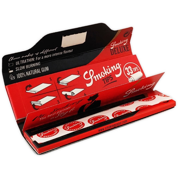 24x Smoking Longpaper + Tips Deluxe King Size Slim 33 Blatt + 33 Tips 3